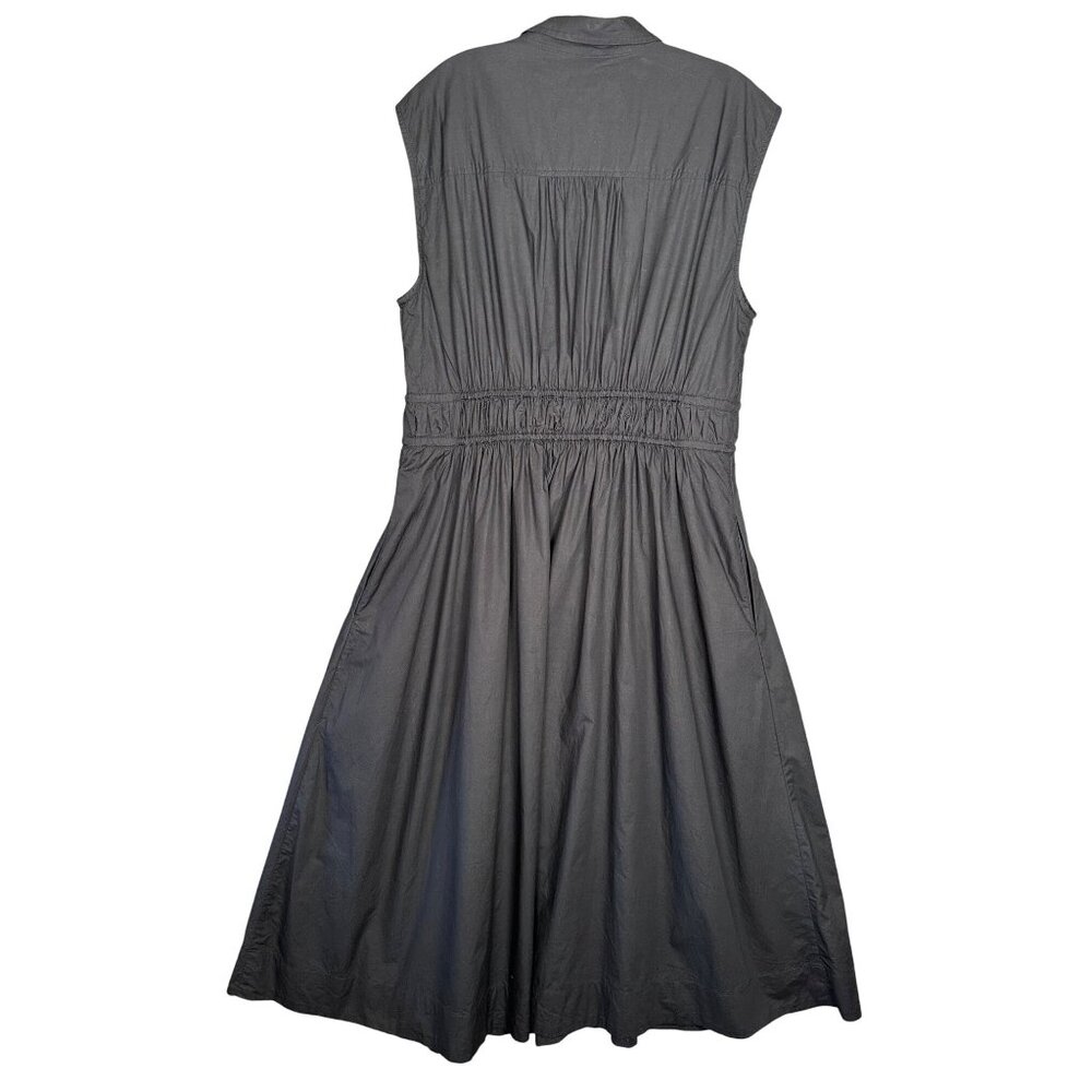 Anthropologie Maeve Midi Dress Size XL 16/18 Black Preppy Cotton Old Money Class - Picture 5 of 11